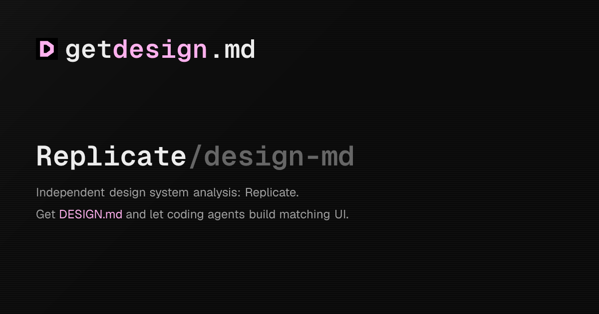 Design System Analysis: Replicate