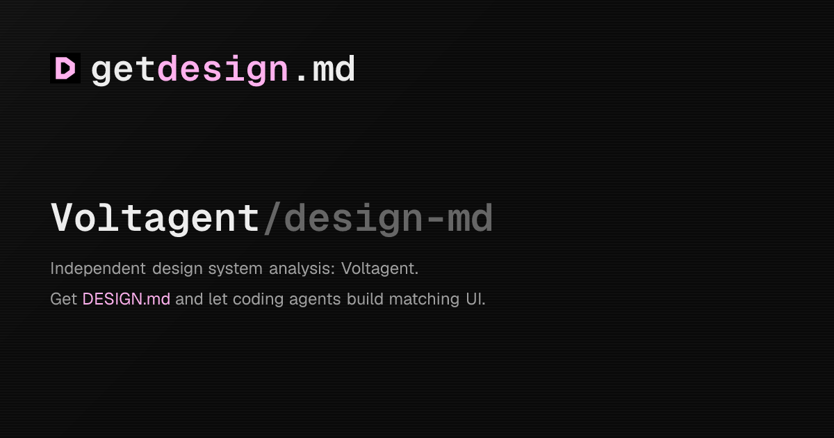 Design System Analysis: VoltAgent